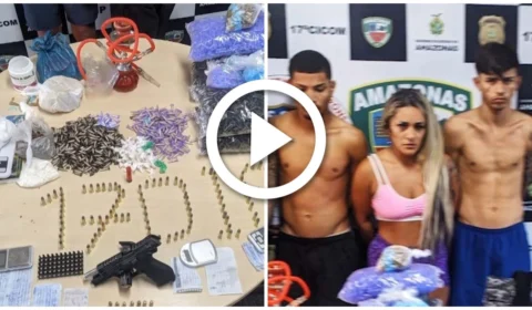 VÍDEO: polícia prende grupo com armas e drogas na Zona Leste de Manaus