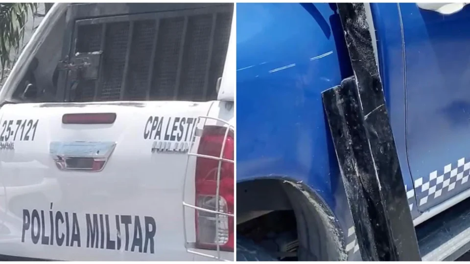 PM é agredida com barra de ferro por homem que estava sendo retirado de viatura da polícia em Manaus