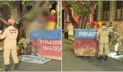 VÍDEO: corpo enrolado em lençol é encontrado em caçamba na Zona Sul de Manaus 