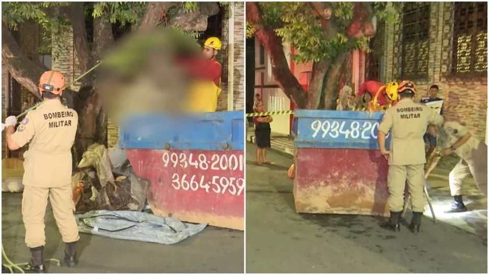 VÍDEO: corpo enrolado em lençol é encontrado em caçamba na Zona Sul de Manaus 