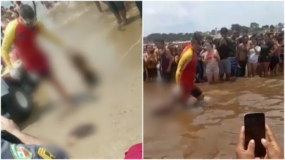 VÍDEO: em Manaus, ossada humana é encontrada na praia da Ponta Negra  