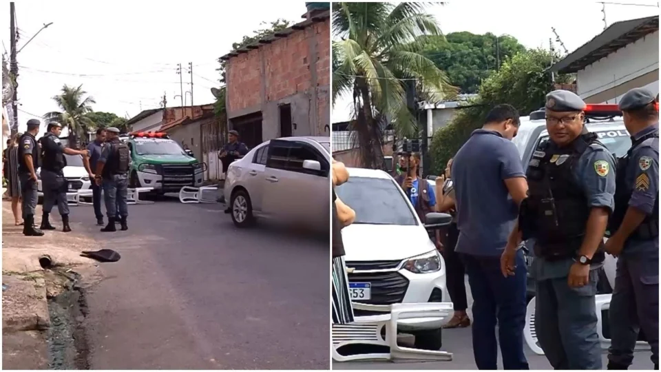 VÍDEO: em Manaus, pai é morto a vários tiros e filho é baleado dentro de carro