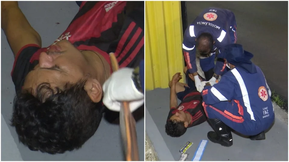 VÍDEO: homem é atacado com terçado e sobrevive na Zona Centro-Sul de Manaus