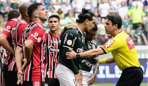 Com menos dois jogadores, São Paulo empata em 0 a 0 com Palmeiras pelo Brasileirão