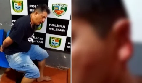 VÍDEO: homem é preso após arrancar parte de orelha de comandante da PM no AM