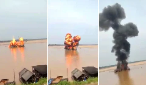 Lex Et Ordo: PF destrói 81 balsas de garimpo ilegal no Rio Madeira, no AM