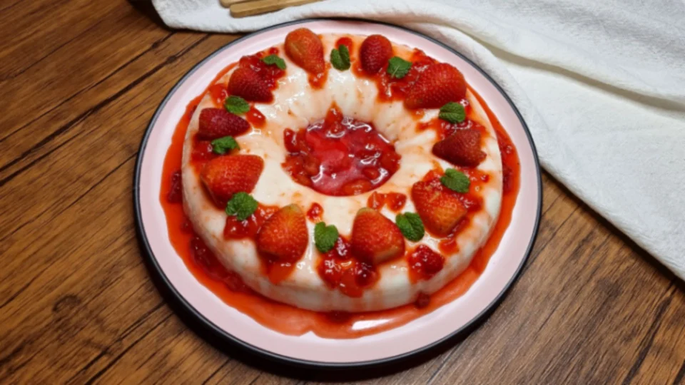 Receita Fácil: aprenda a fazer manjar de coco com calda de morango