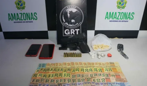 Homem é preso com drogas e arma de fogo no bairro Parque 10, em Manaus