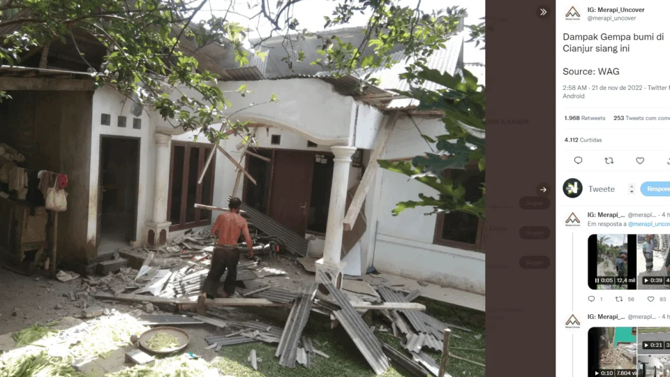 Terremoto de magnitude 5,6 deixa 46 mortos e 700 feridos na Indonésia