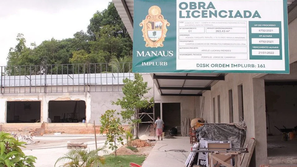 Área de construção com alvará em dia cresce 73% em outubro em Manaus