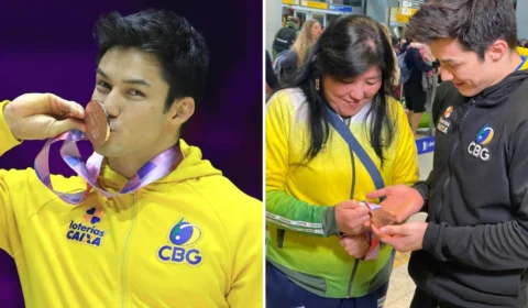 Arthur Nory é homenageado por medalha conquistada em Liverpool