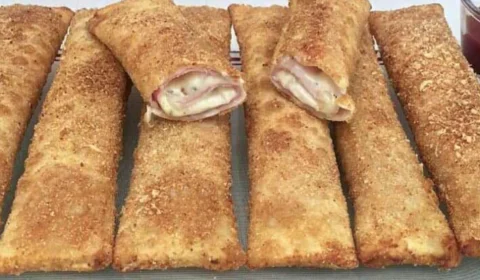 Receita Fácil: aprenda a fazer enroladinho de queijo e presunto na airfryer