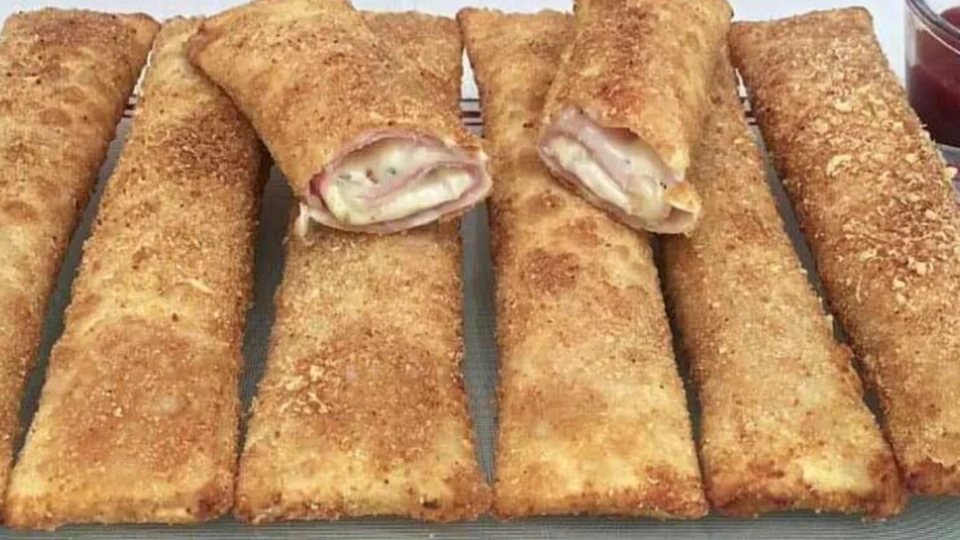 Receita Fácil: aprenda a fazer enroladinho de queijo e presunto na airfryer