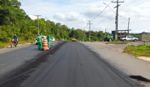 Obras na rodovia de acesso à sede de Iranduba estão 70% concluídas no AM