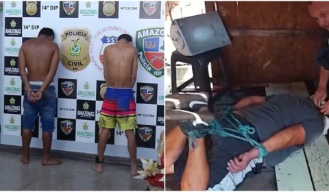 VÍDEO: homem é salvo de ‘tribunal do crime’ antes de ser morto em Manaus 
