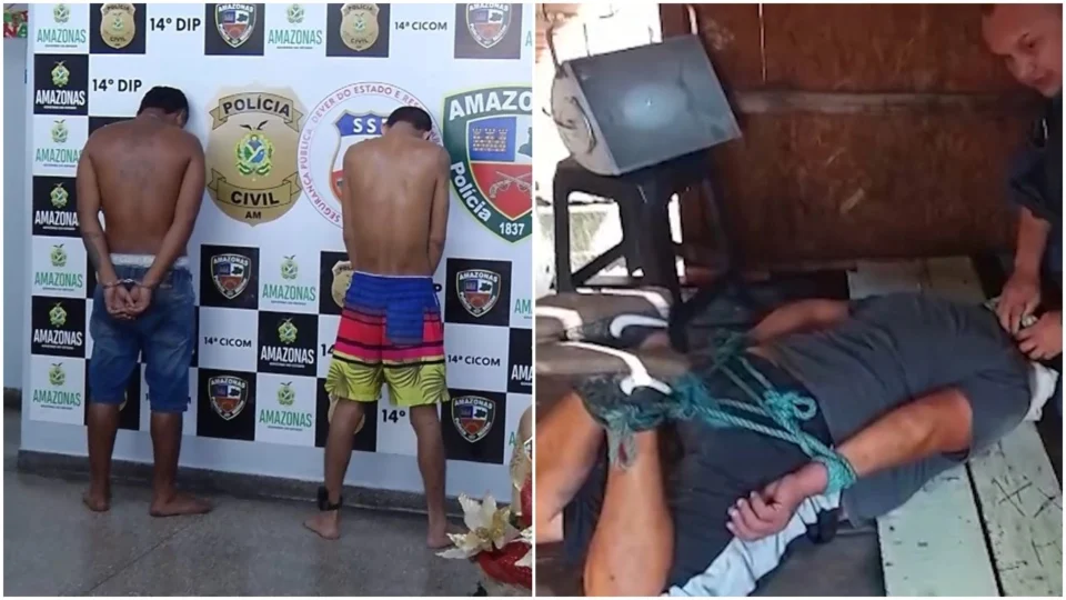 VÍDEO: homem é salvo de ‘tribunal do crime’ antes de ser morto em Manaus 