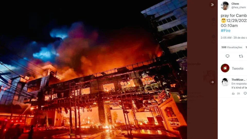 Incêndio em hotel-cassino no Camboja deixa 10 mortos e 30 feridos
