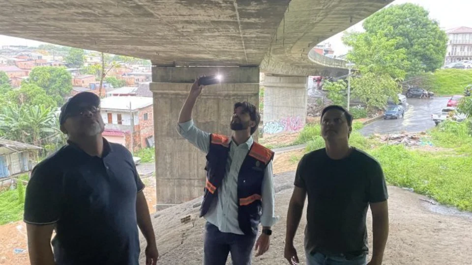 ‘Não há risco de desabamento de viaduto do Boulevard’, descarta Seminf em Manaus