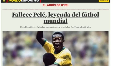 Morte de Pelé é destaque em jornais estrangeiros