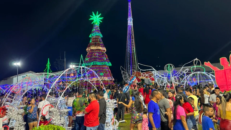 Natal: Parque Vila Noel é inaugurado em Tabatinga, no Amazonas