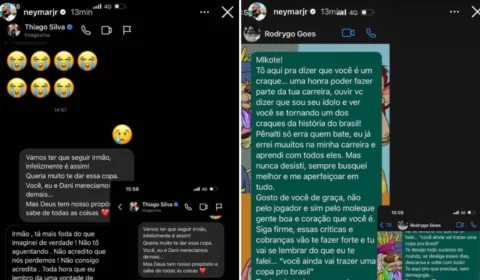 Após eliminação do Brasil, Neymar exibe conversas com jogadores da seleção