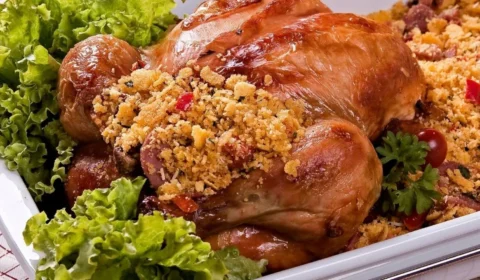 Receita Fácil – Frango recheado: prato pronto para o Natal em 90 minutos