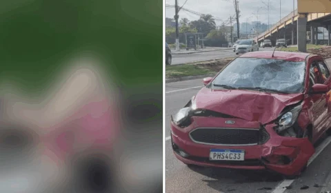 Mulher morre após colidir moto contra carro na Zona Centro-Sul de Manaus