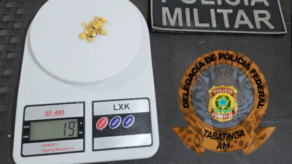 PF prende homem que portava pepitas de ouro de procedência ilegal no Amazonas