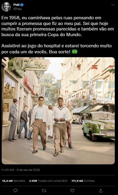 Postagem do Rei do Futebol, Pelé