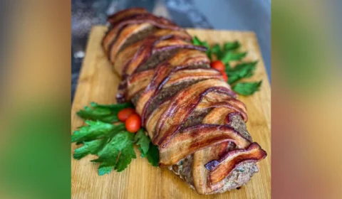 Receita Fácil – Rocambole de carne moída com bacon: opção pronta em 40 min