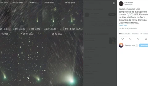 Após 50 mil anos, cometa se aproxima da Terra e poderá ser visto a olho nu