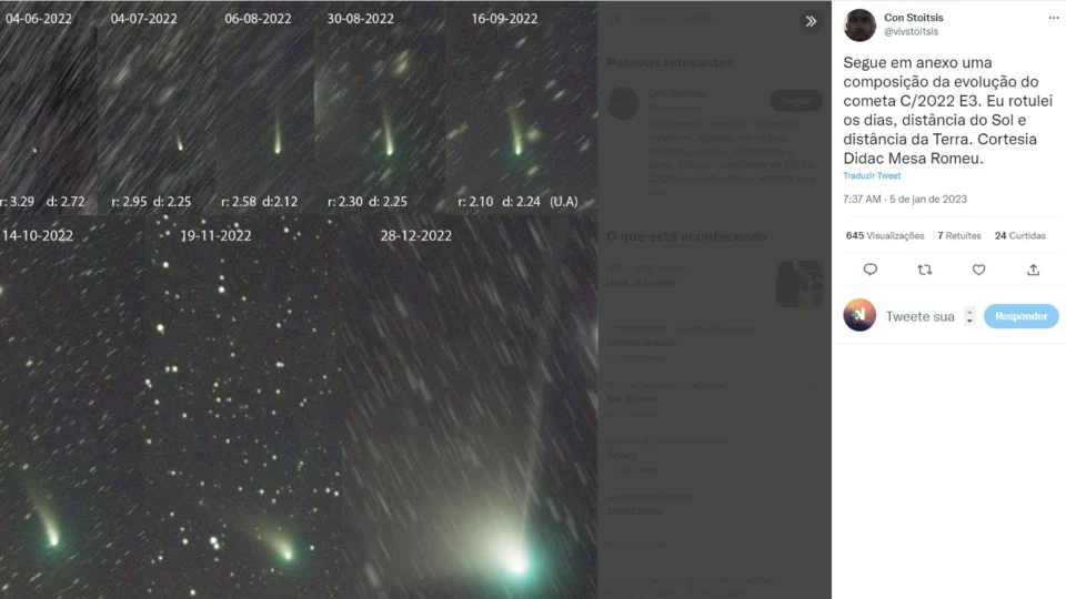 Após 50 mil anos, cometa se aproxima da Terra e poderá ser visto a olho nu