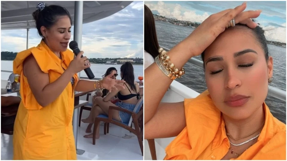 Simone passa a tarde em Iate no Rio Negro, após show de réveillon em Manaus
