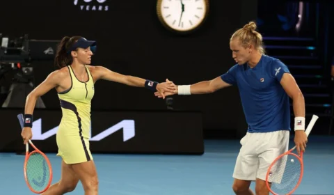 Luisa Stefani e Rafael Matos vão disputar semifinal de duplas mistas do Aberto da Austrália