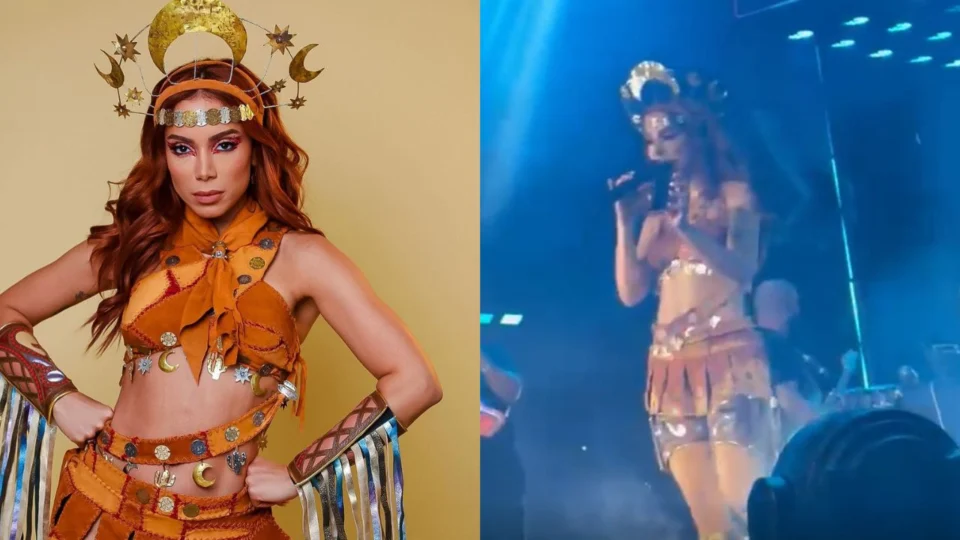 ‘Senso passou longe’, diz Anitta após fã jogar celular na cantora durante show