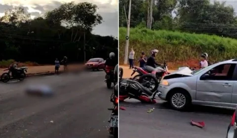 Duas pessoas morrem durante grave acidente na Avenida do Turismo, em Manaus