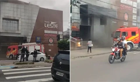 VÍDEO: incêndio atinge depósito de loja em shopping da Zona Leste de Manaus