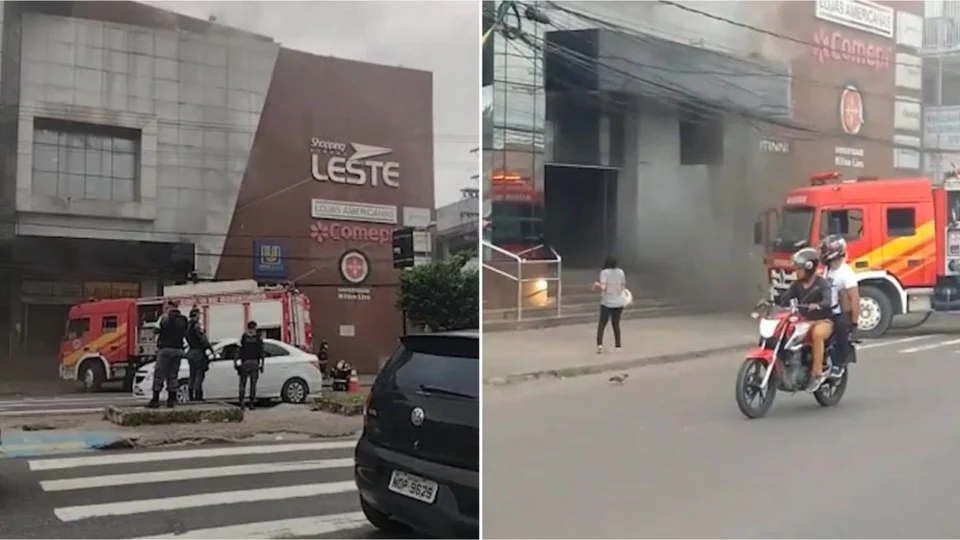 VÍDEO: incêndio atinge depósito de loja em shopping da Zona Leste de Manaus