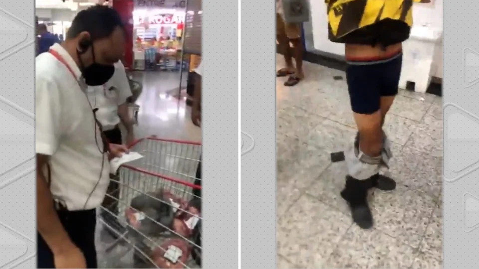 Vídeo: mototaxista abaixa as calças para provar que não roubou picanha, no RJ