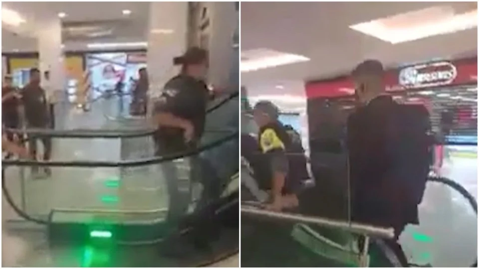 VÍDEO: suspeitos com faca tentam ferir homem dentro de shopping em Manaus