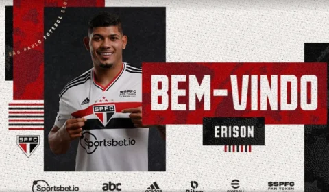 São Paulo anuncia contratação do atacante Erison, nono reforço para 2023