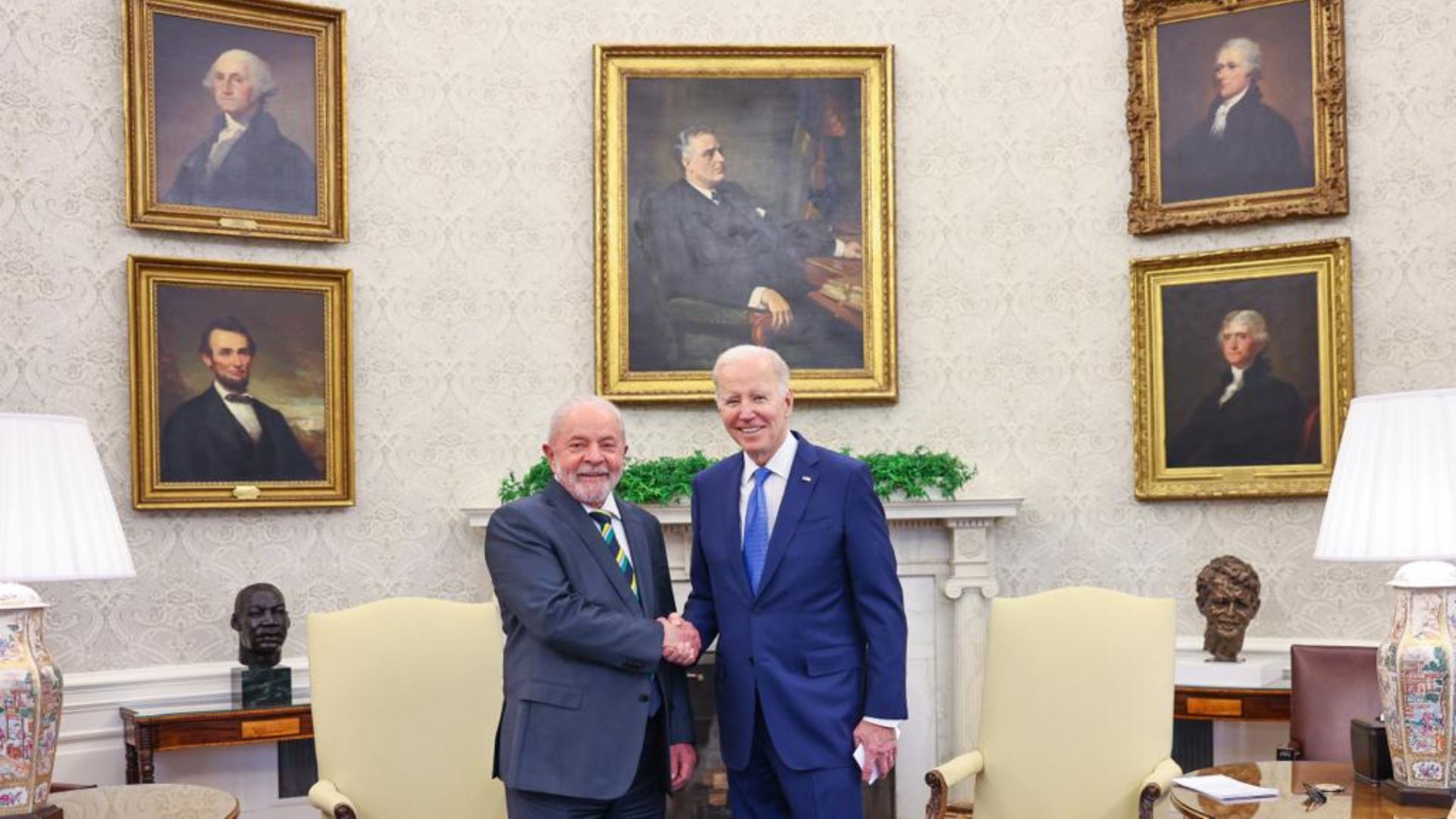 Fundo Amazônia - Presidente do Brasil Lula e Presidente dos EUA Joe Biden - Foto: Reprodução/Twitter @planalto