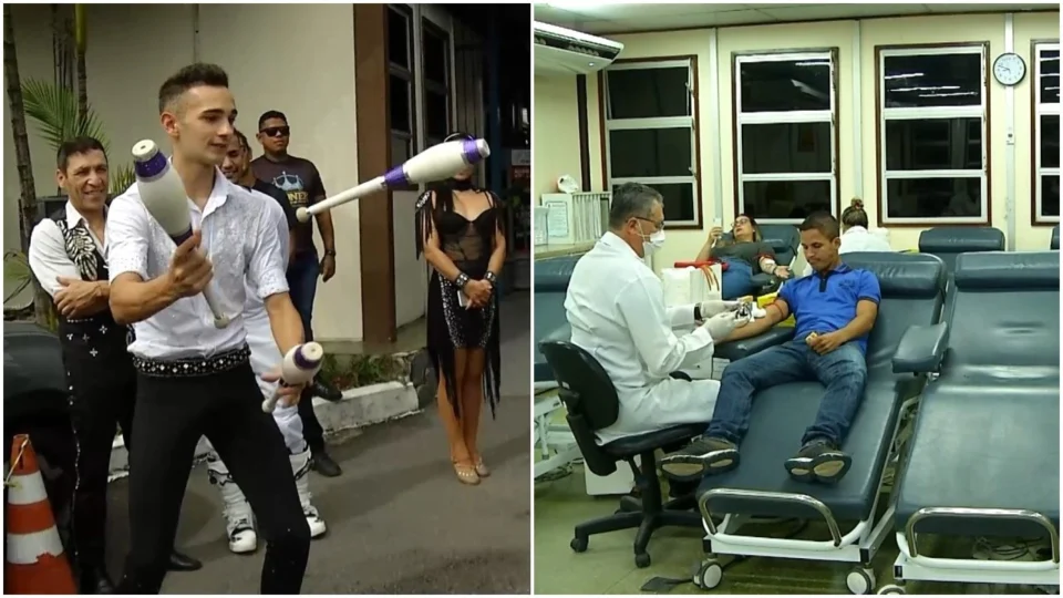 VÍDEO: parceria entre Hemoam e Circo Kroner incentiva a doação de sangue no AM
