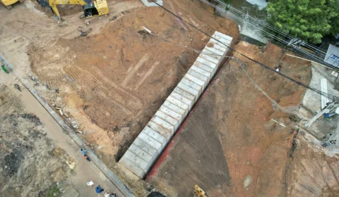 Primeira tubulação na obra da Djalma Batista é concluída em Manaus