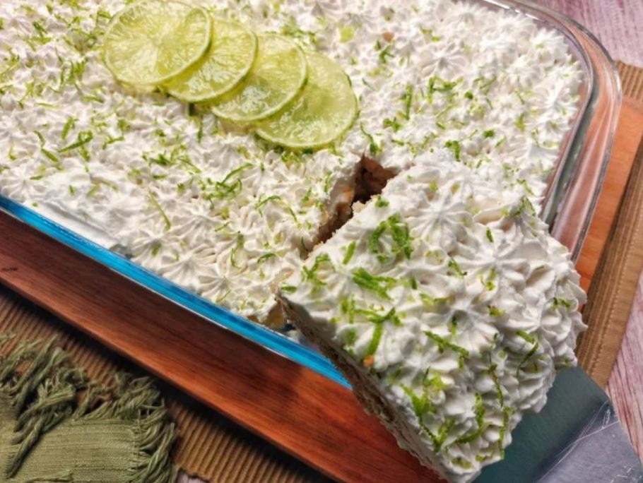 Pavê de limão simples - Foto: Reprodução/Receitaria