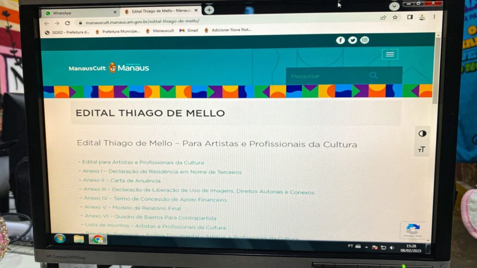Resultado preliminar do edital Thiago de Mello é divulgado em Manaus; confira
