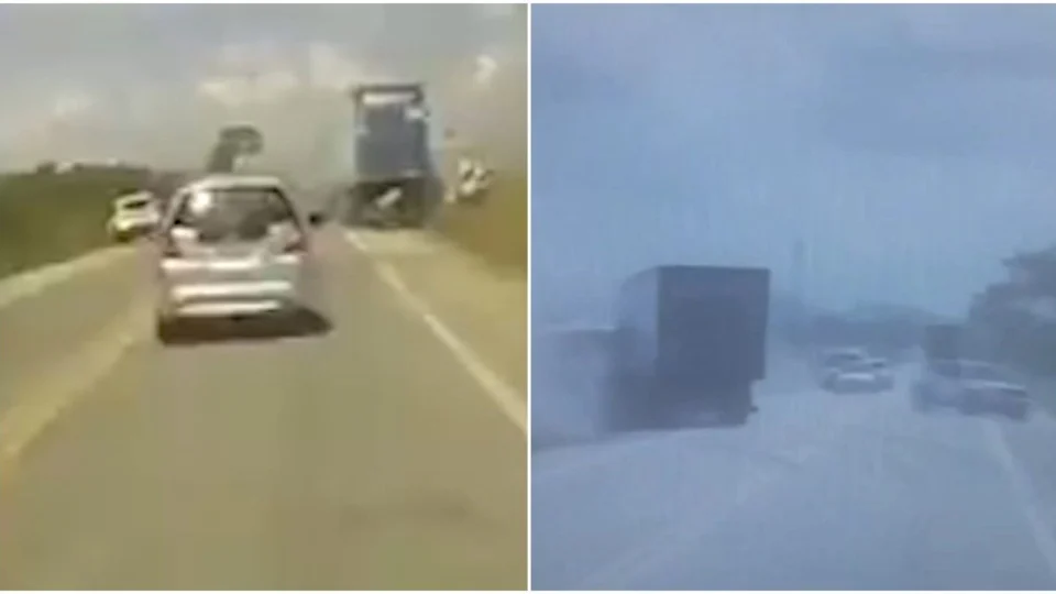 Vídeo: caminhão perde controle, atinge carro de frente e mata 6 pessoas no RJ