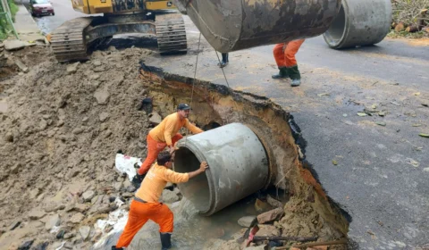 Forte chuva exige obras emergenciais em pontos de Manaus neste sábado