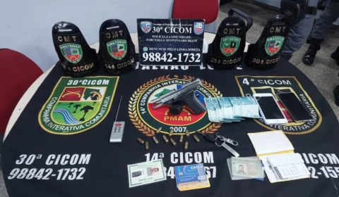 Em 4 horas, polícia registra apreensão de 8 armas de fogo em Manaus