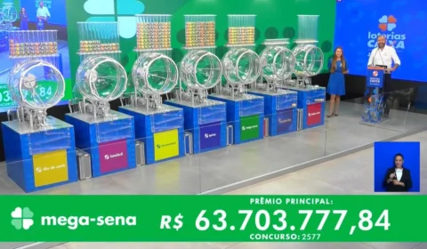 VÍDEO: confira números sorteados da Mega-Sena 2577 deste sábado, 25